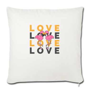 Hochzeit Kissenbezug - Flamingo In Love - Geschenkidee