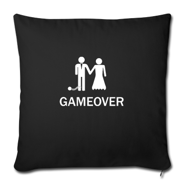 Hochzeit Kissenbezug - Gameover Junggesellenabschied Heiraten Geschenk