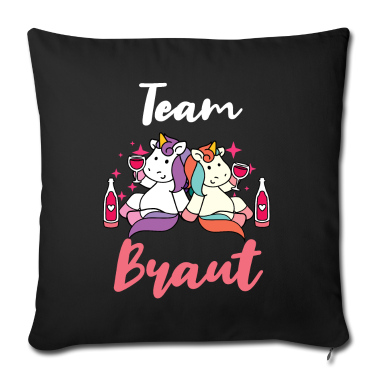 Hochzeit Kissenbezug - Team Braut JGA Party Junggesellinnen Einhorn