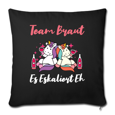 Hochzeit Kissenbezug - Team Braut JGA Party Junggesellinnen Einhorn