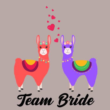Motiv Team Braut Alpaka Verlobung Hochzeit Geschenk