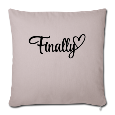 Hochzeit Kissenbezug - finally wedding Party Hochzeit Mr & Mrs Herz