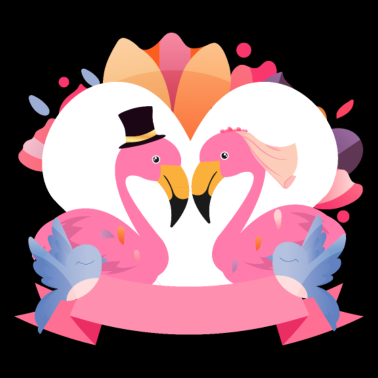 Motiv Flamingo - Pink Flamingos Hochzeit Vögel Geschenk