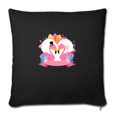 Hochzeit Kissenbezug - Flamingo - Pink Flamingos Hochzeit Vögel Geschenk