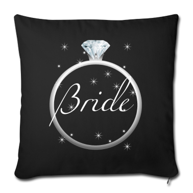 Hochzeit Kissenbezug - Bride Braut Hochzeitsbraut Ring Geschenkidee