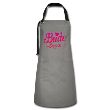 Hochzeit Schürze - Braut Support Herz Team Junggesellinnen