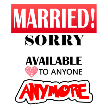 Motiv Verheiratet! Lustiger Spruch für Ehepaare Geschenk