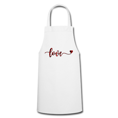 Hochzeit Schürze - Love-Herz-Schriftzug