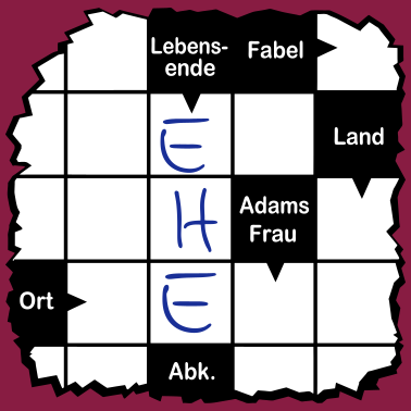 Motiv JGA - Ehe - Kreuzworträtsel .../+