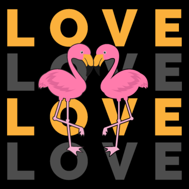 Motiv Flamingo In Love - Geschenkidee