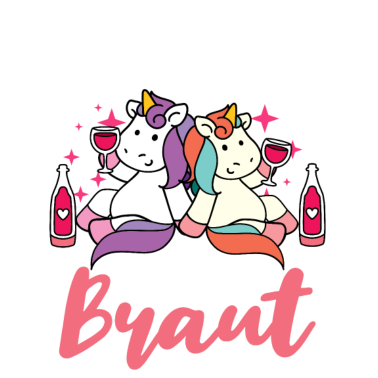 Motiv Ich bin die Braut JGA Party Junggesellen Einhorn