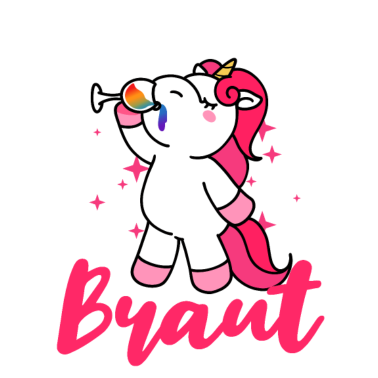 Motiv Ich bin die Braut JGA Party Junggesellen Einhorn