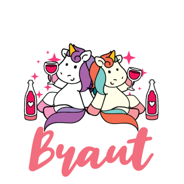 Motiv Ich bin die Braut JGA Party Junggesellen Einhorn