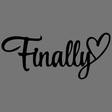 Motiv finally wedding Party Hochzeit Mr & Mrs Herz