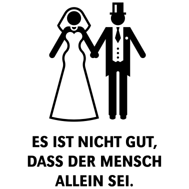 Motiv Es ist nicht gut, dass der Mensch allein sei.