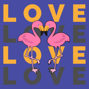 Motiv Flamingo In Love - Geschenkidee
