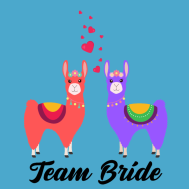 Motiv Team Braut Alpaka Verlobung Hochzeit Geschenk