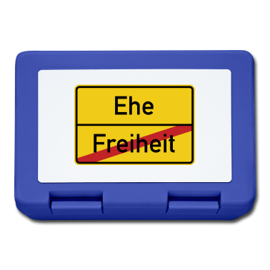 Hochzeit Brotdose - Ortsschild Freiheit Ehe Verkehrsschild