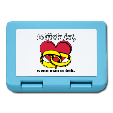 Hochzeit Brotdose - Glueck Herz Ehe teilen .../+