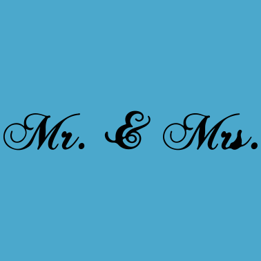 Motiv mr u mrs Hochzeit Dekoschild wedding schrift text