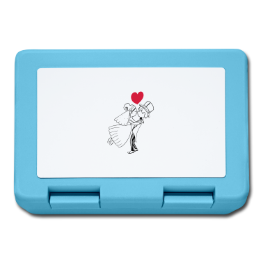 Hochzeit Brotdose - Comic Brautpaar Herz Braut Bräutigam Hochzeit Ehe