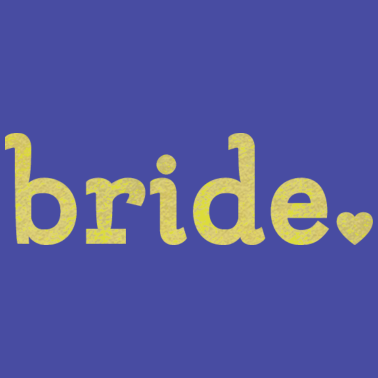 Motiv bride Braut gold Optik mit Herz