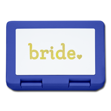 Hochzeit Brotdose - bride Braut gold Optik mit Herz