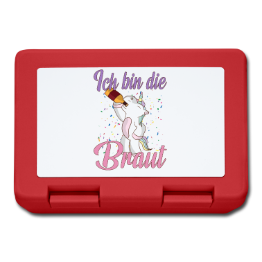Hochzeit Brotdose - Fabel Einhorn Ich bin die Braut Hochzeit Party