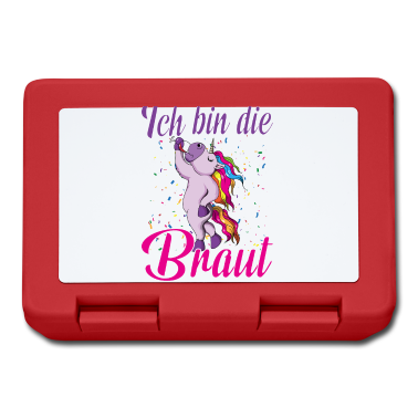Hochzeit Brotdose - Fabel Einhorn Ich bin die Braut Hochzeit Party