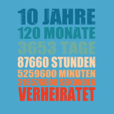 Motiv 10 Jahre Verheiratet Spruch Retro Geschenk