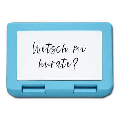 Hochzeit Brotdose - Wetsch mi hürate?