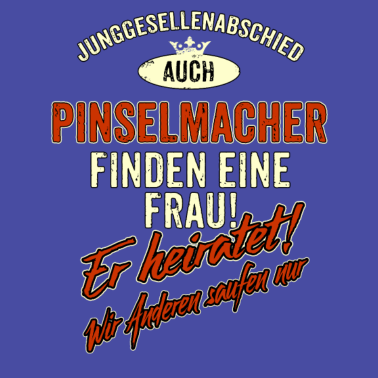 Motiv JGA Team - Pinselmacher - Version Auch rot Retro -