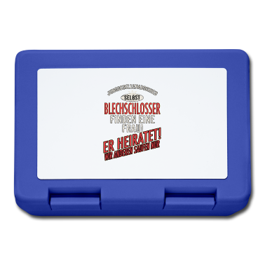 Hochzeit Brotdose - JGA Team - Blechschlosser - US clean Style red