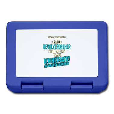 Hochzeit Brotdose - JGA BRAEUTIGAM - Revolverdreher - strong sky blue