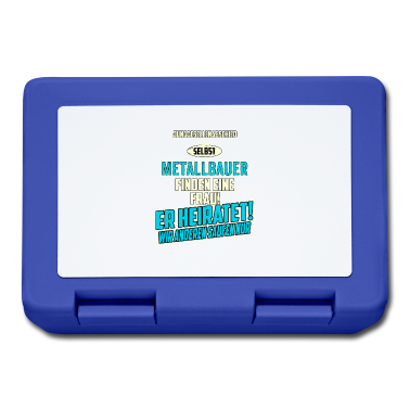 Hochzeit Brotdose - JGA Team - Metallbauer - strong sky blue -