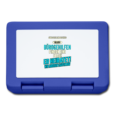Hochzeit Brotdose - JGA Team - Bürogehilfe - strong sky blue -