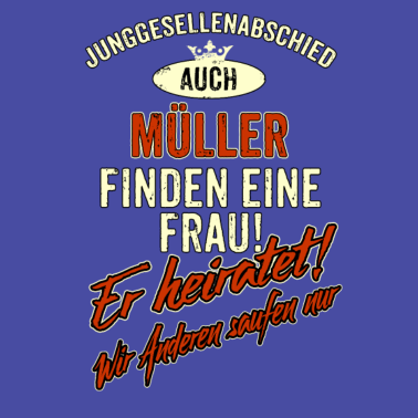 Motiv JGA Team - Müller - Version Auch rot Retro -