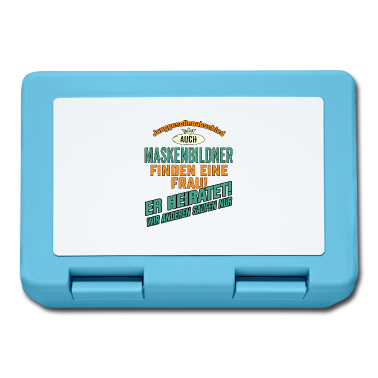 Hochzeit Brotdose - JGA Team - Maskenbildner - petrol strong orange -