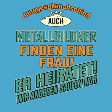 Motiv JGA Team - Metallbildner - petrol strong orange -