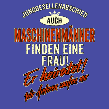 Motiv JGA Team - Maschinenmann - Version Auch rot Retro