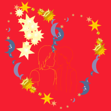 Motiv Liebespaar/Hochzeitsfeier