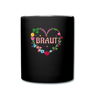 Hochzeit Tasse - Braut Herz Blumen Hochzeit JGA