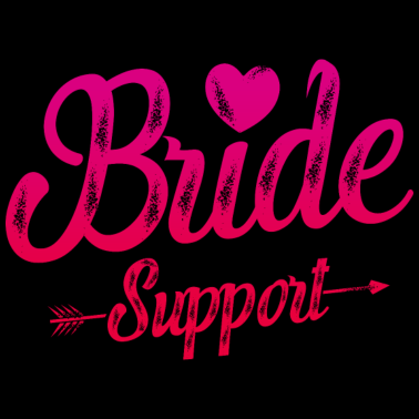 Motiv Braut Support Herz Team Junggesellinnen