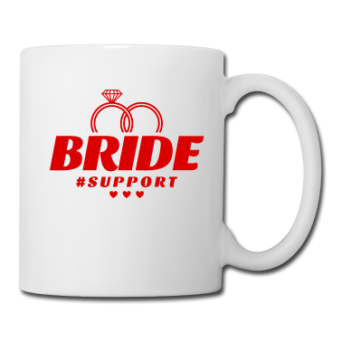 Hochzeit Tasse - Braut Support Herz Team