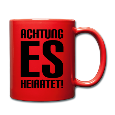 Hochzeit Tasse - Achtung es heiratet!