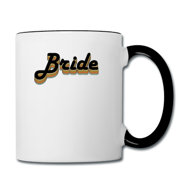 Hochzeit Tasse - Braut Schriftzug retro