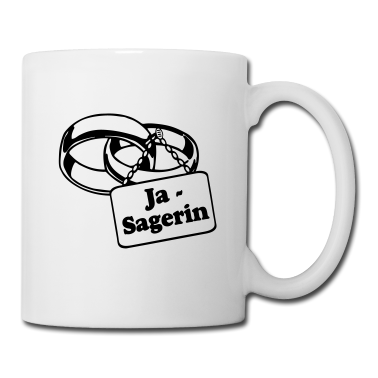 Hochzeit Tasse - Ja Sagerin .../+