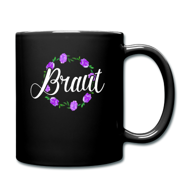 Hochzeit Tasse - Heiraten Outfit Braut Blumenkranz