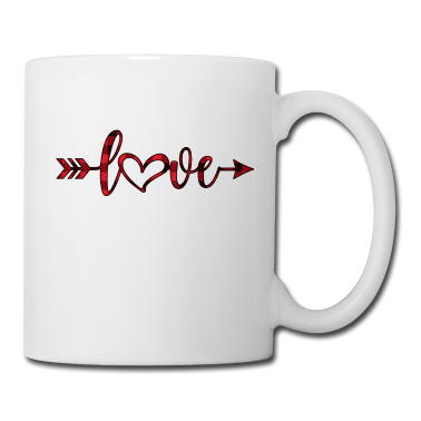 Hochzeit Tasse - Love-Herz-Schriftzug
