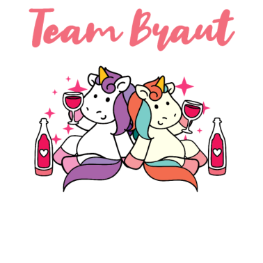 Motiv Team Braut JGA Party Junggesellinnen Einhorn